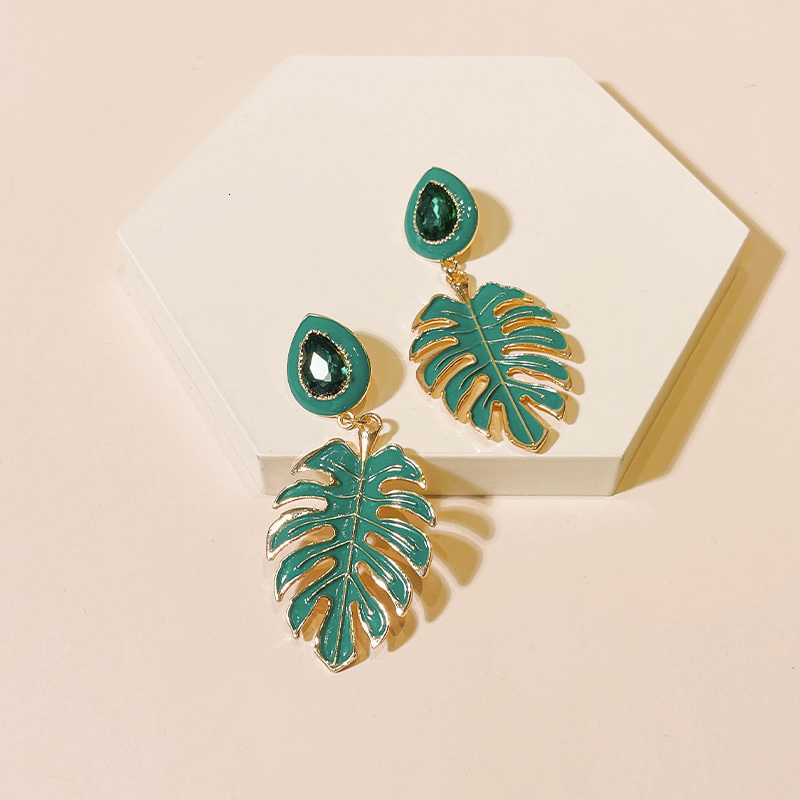 Stud Vintage Fashion Metal Flower Drop Earrings for Women Geometric Long Big Crystal Dangle Earring Grils Stainless Steal Ear Jewelry 230710