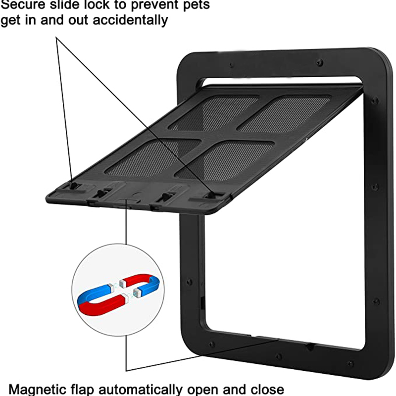 Other Dog Supplies Pet Screen Door Home Lockable Sliding Cat Magnetic Self Closing Fence Locking Function Gate 230710