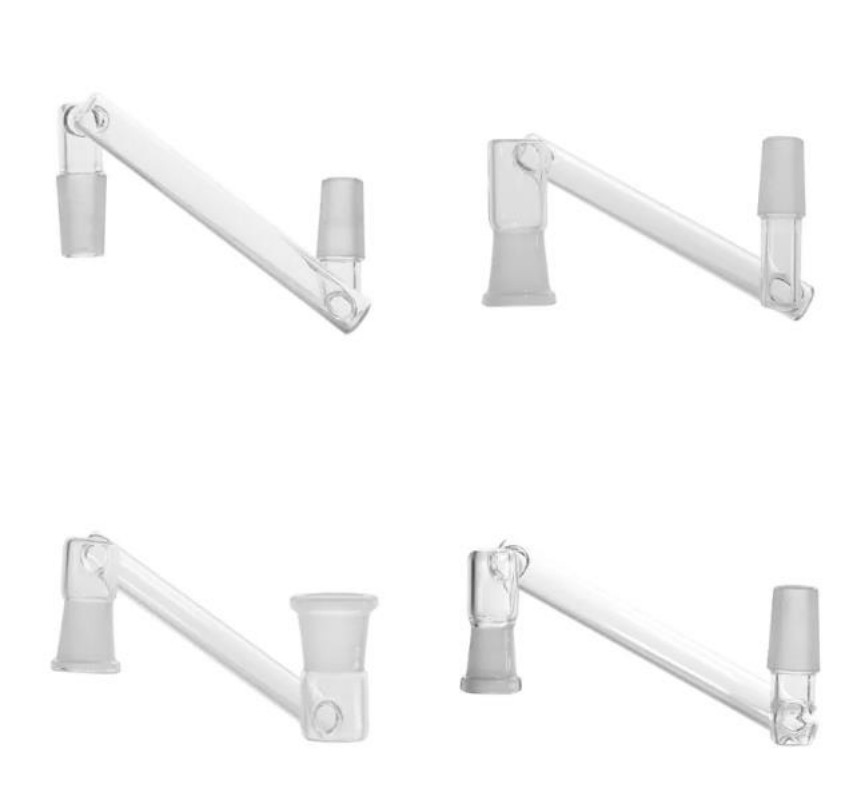 Multiple pull-down adapters for hookah recovery machines 3.5 "male to female 10mm/14mm/18mm pull-down oil design new