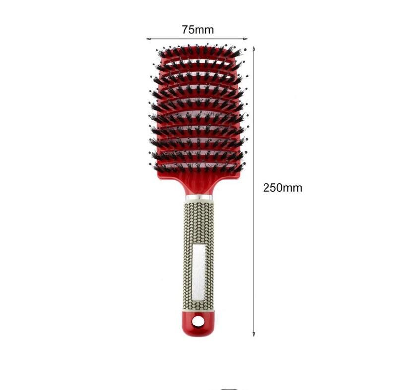 Professional Anti-static Hair Brush Curved Row Hair Comb Hairstyle Scalp Massager Hairbrush Barber Hairdressing Styling Tools