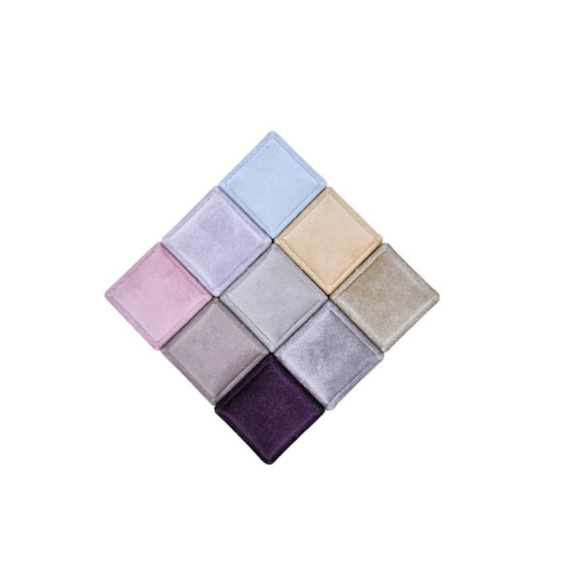Jewelry Boxes Wholesale High Quality Package Box in Velvet Quadrilateral 10PCS for Ring accessories 230710