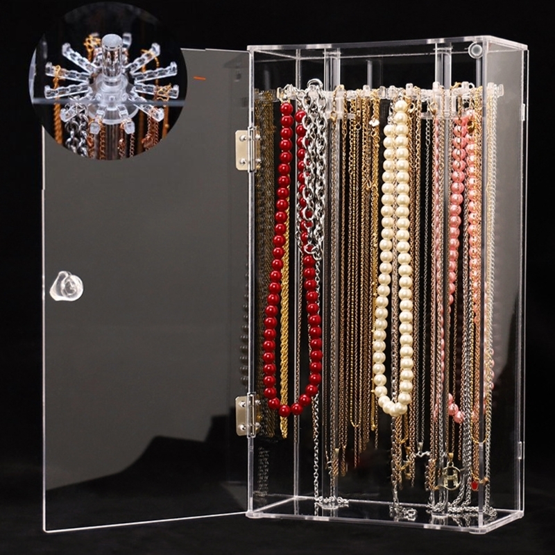 Jewelry Boxes Creative Necklaces Stand Waterproof Dustproof Magnetic Buckle Protection 230710