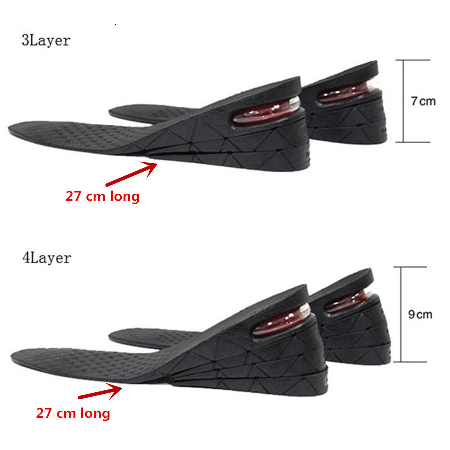 Shoe Parts Accessories 3-9cm Height Increase Insole Cushion Height Lift Adjustable Cut Shoe Heel Insert Taller Women Men Unisex Quality Foot Pads 2307