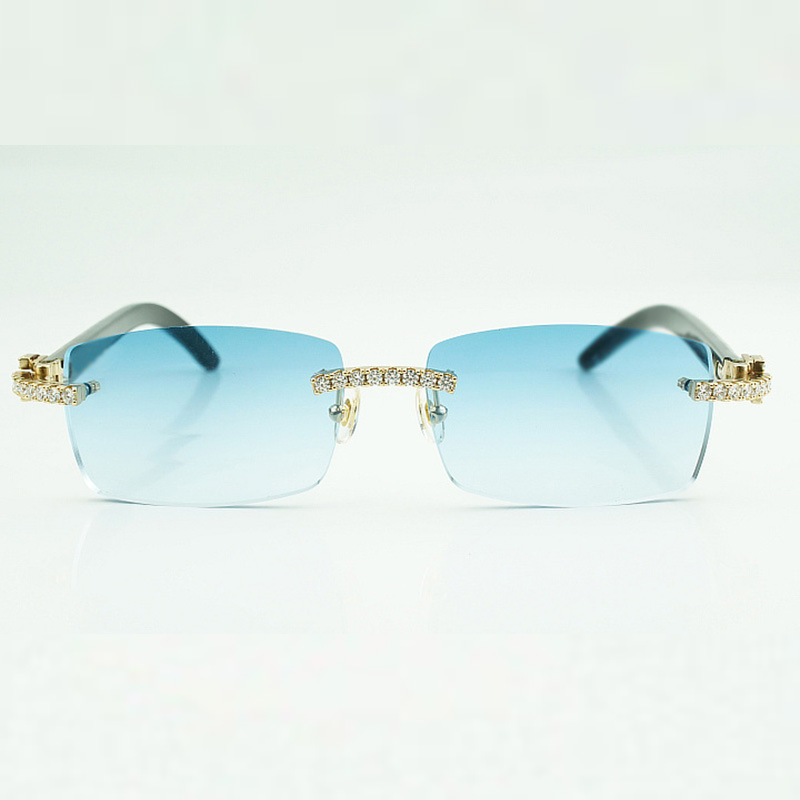 New moissanite dia buffs male and female mixed buffalo horn sunglasses 3524012 size: 56-18-140mm