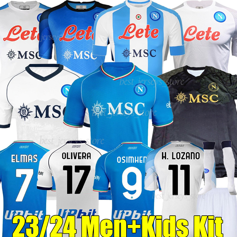 23/24 SSC Napoli soccer jerseys Maglia Naples 2023 ZIELINSKI ANGUISSA OLIVERA KVARATSKHELIA Football Shirts OSIMHEN FABIAN LOZANO Maillots de foot Kits sock sets, 22-23 third
23/24 SSC Napoli soccer jerseys Maglia Naples 2023 ZIELINSKI ANGUISSA OLIVERA KVARATSKHELIA Football Shirts OSIMHEN FABIAN LOZANO Maillots de foot Kits sock sets, 22-23 third