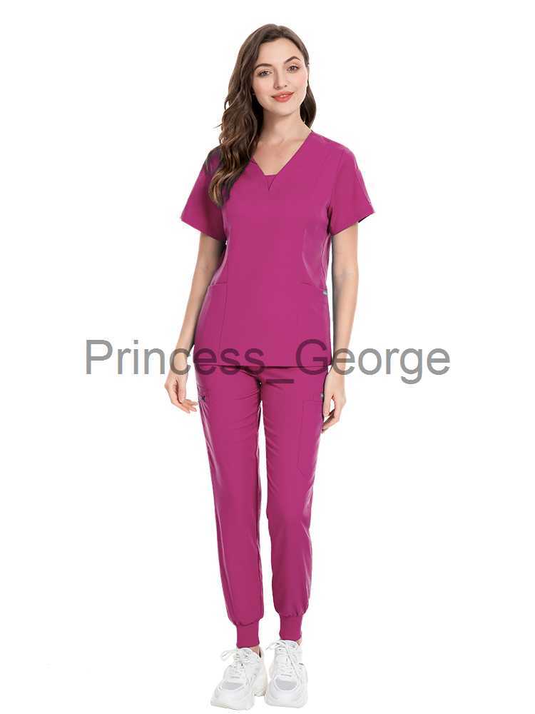Others Apparel Women Scrubs Sets Nurse Accessories Medical Uniform Slim Fit Hospital Dental Clinical Workwear Clothing Surgical Overall Suits x0711