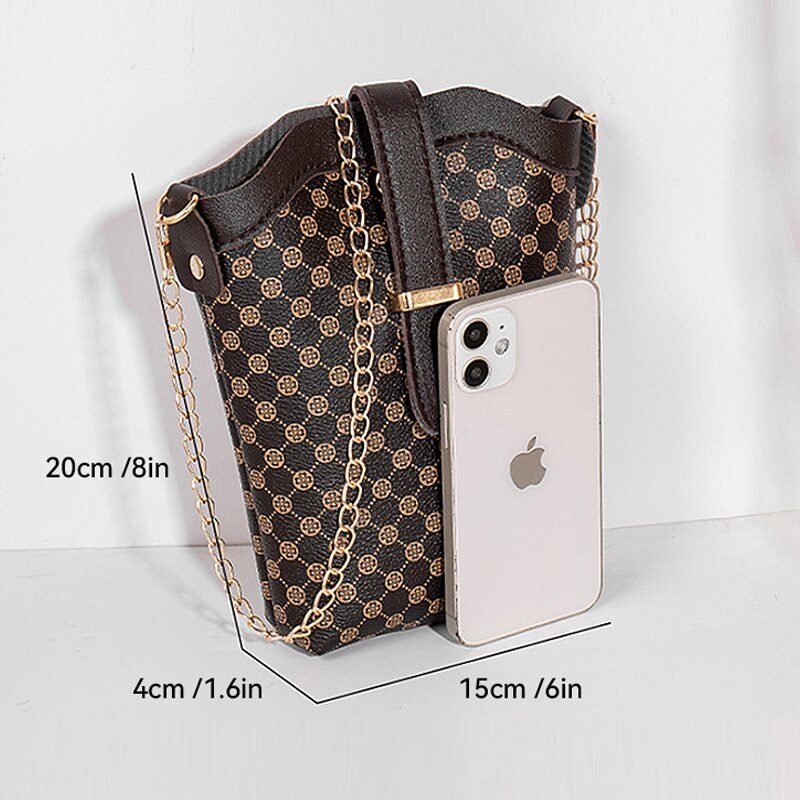 Evening Bags 2023 Brown Plaid Fashion Niche Casual One Shoulder Oblique Mini Small Bag Temperament Style 230711