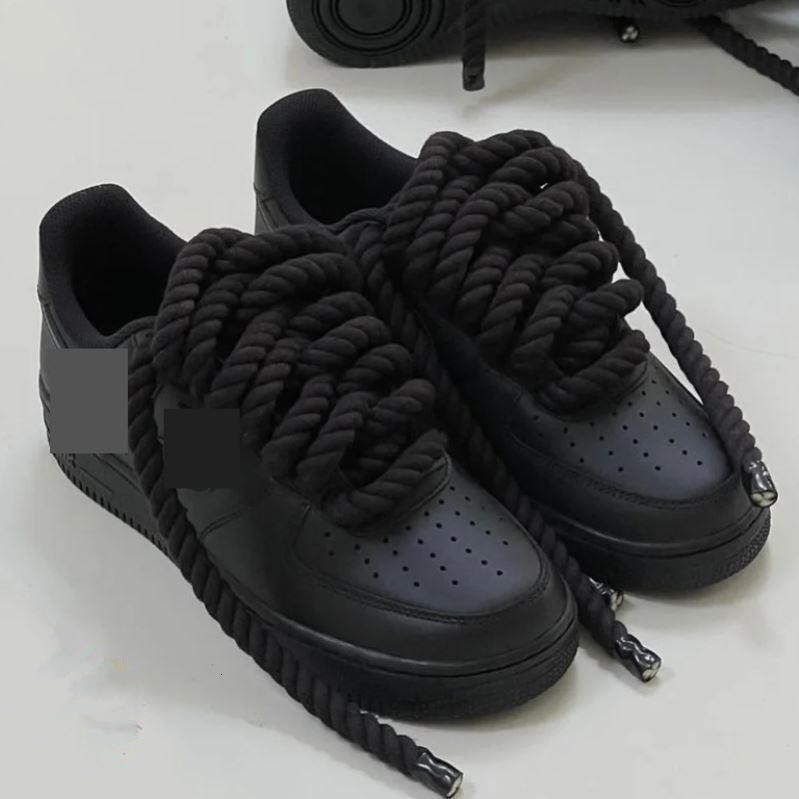 Shoe Parts Accessories Bold Cotton Linen Twist Weave Shoelaces Wood Color Rope Laces Men Women Trend Personality Sport Casual Shoes Dropsship 230711
