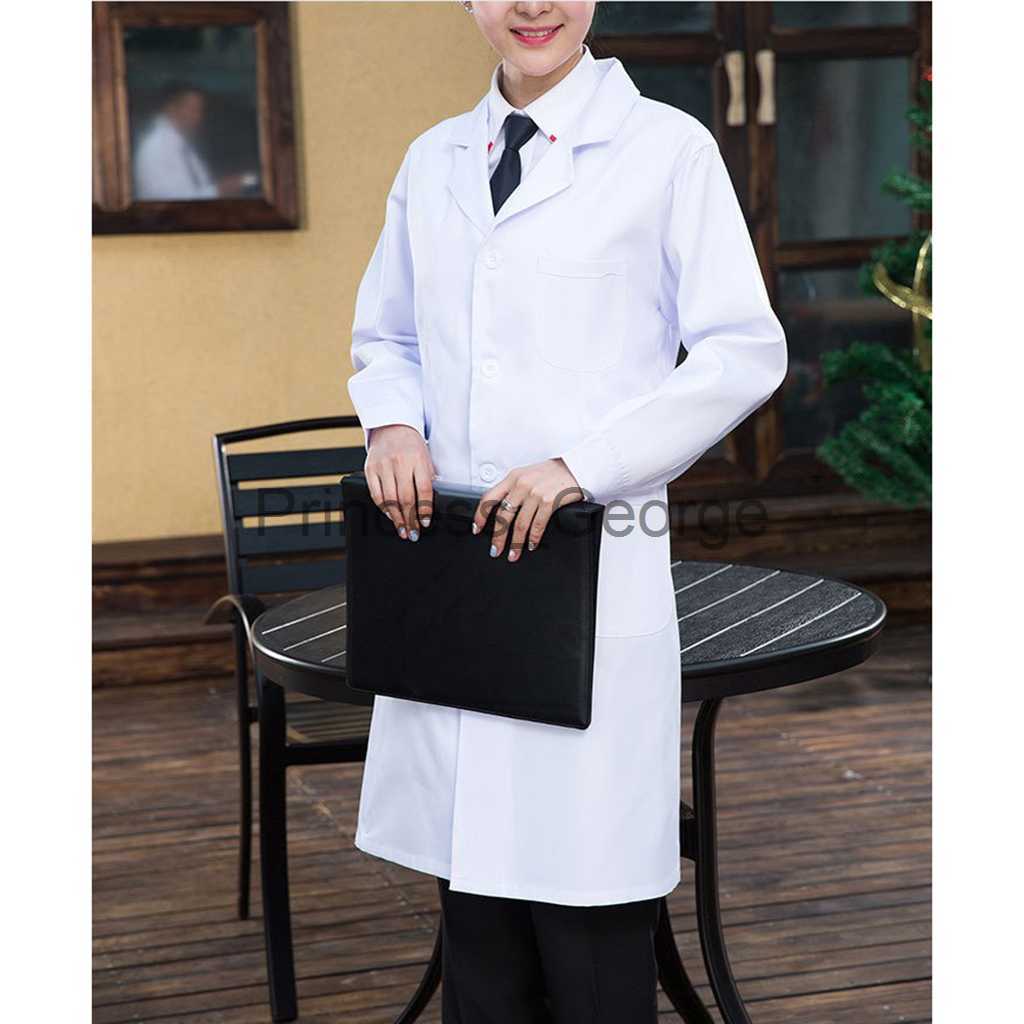 Others Apparel Fashion Long Sleeves Scrubs Lab Coat Hospital Short Sleeve Nurse Doctor Dress Long Sleeve Medical Uniforms White Jacket Unisex x0711