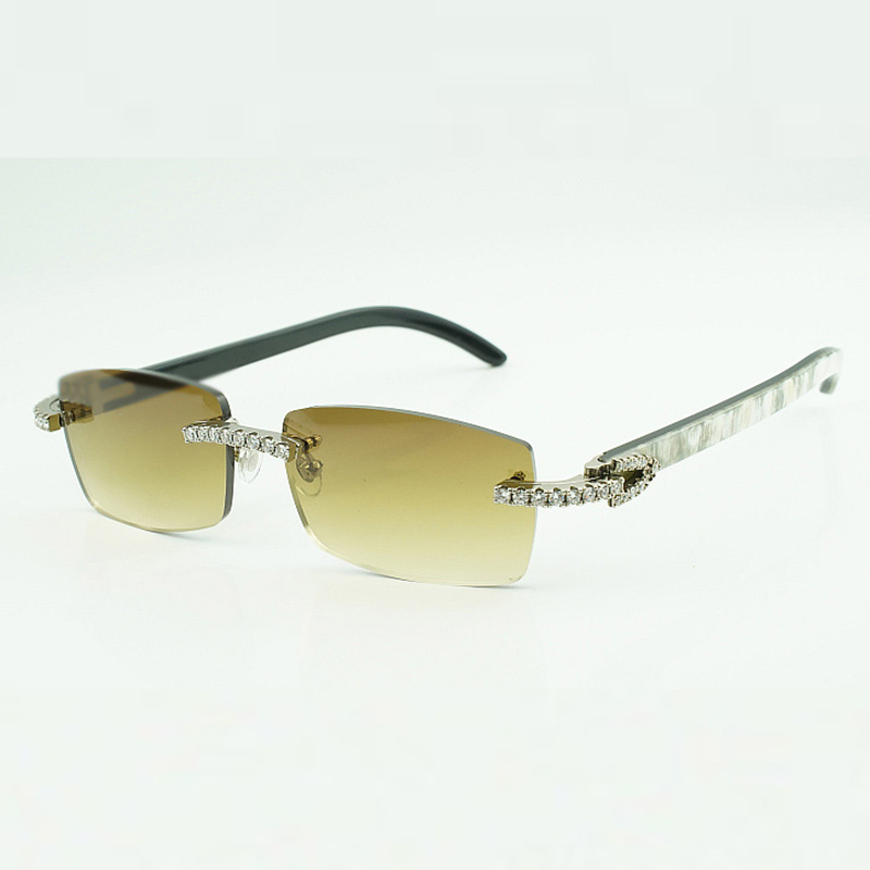 New moissanite dia buffs male and female mixed buffalo horn sunglasses 3524012 size: 56-18-140mm