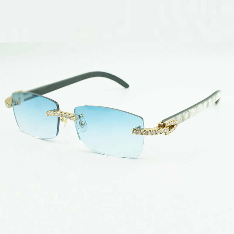 New moissanite dia buffs male and female mixed buffalo horn sunglasses 3524012 size: 56-18-140mm