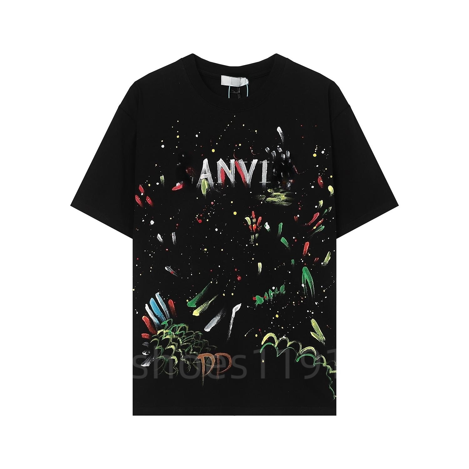Designer Mens T Shirts Fashion Letter Graphic Printed Cotton Casual Tees Sleeve Streetwear TShirts S-2XL Black White