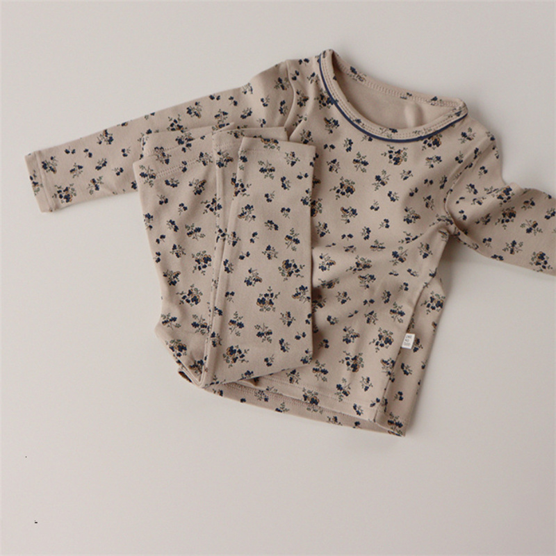 Pajamas Spring Autumn Kids Girl Pajamas Sets Long Sleeve Suit Pants 2pcs Casual Floral Girl Clothes Set Chidren Cotton Home Clothing 230710