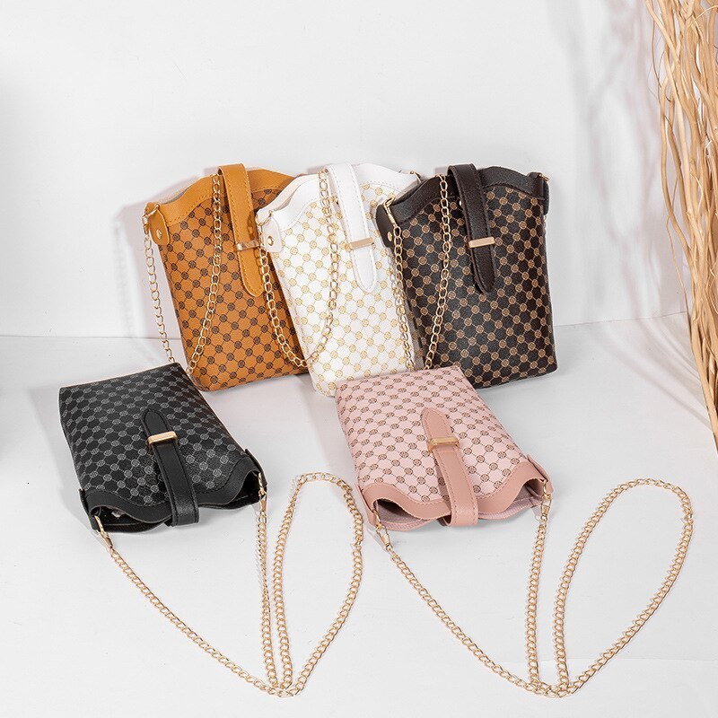 Evening Bags 2023 Brown Plaid Fashion Niche Casual One Shoulder Oblique Mini Small Bag Temperament Style 230711