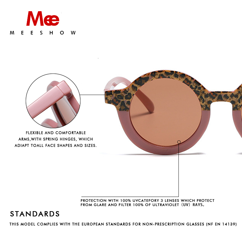 Children sunglasses Boy Girl Cute Leopard Round Sun glasses Kids Vintage French Sunglasses UV400 Protection Classic glass 230710 Z260305
