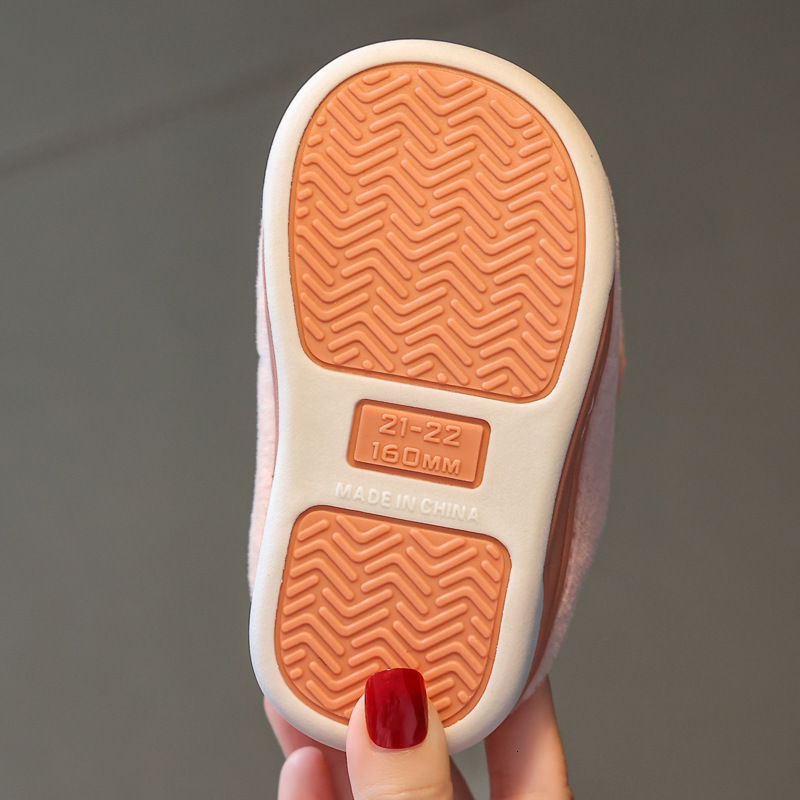 Slipper Children's Cotton Slippers Cute Princess Girls Indoor Home Anti-Skid Warmth Baby Cotton Slippers Kids Shoes 230710