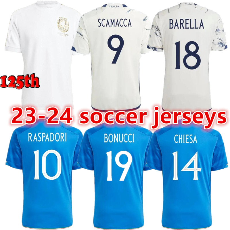 2023 italys 125th Anniversary soccer jerseys 23 24 Italia TOTTI CHIESA football Shirts 2024 RASPADORI RICCI LORENZO Men set kids kit uniform
2023 italys 125th Anniversary soccer jerseys 23 24 Italia TOTTI CHIESA football Shirts 2024 RASPADORI RICCI LORENZO Men set kids kit uniform