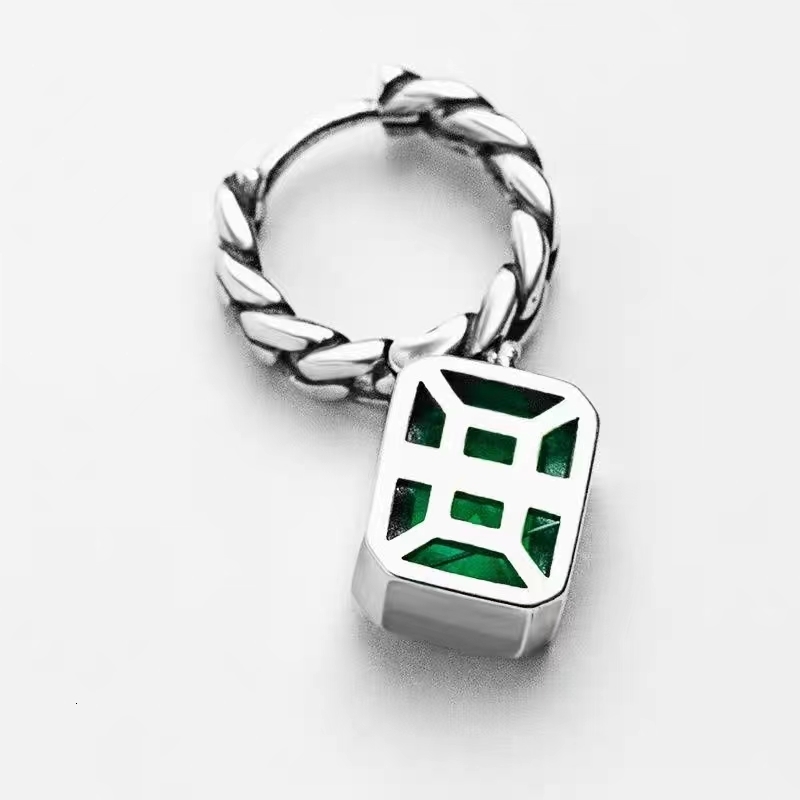 Stud Women s Hypoallergenic Green Zircon Earrings Couple Geometric Vintage Pierced Charming Chic Fashion Party Jewelry Gifts 230710