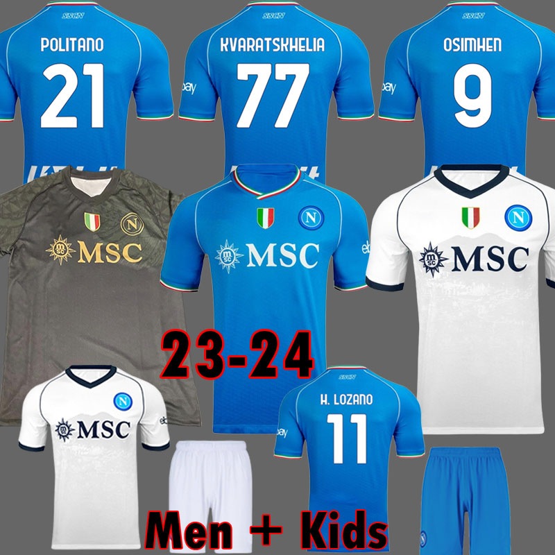 23 24 NAPOLI soccer jerseys Maglia Naples 2023 2024 ZIELINSKI KVARATSKHELIA KIDS CAMPIONI D'ITALIA FOOTBALL SHIRT OSIMHEN LOZANO SSC Napoli Maillots de foot 999, League home
23 24 NAPOLI soccer jerseys Maglia Naples 2023 2024 ZIELINSKI KVARATSKHELIA KIDS CAMPIONI D'ITALIA FOOTBALL SHIRT OSIMHEN LOZANO SSC Napoli Maillots de foot 999, League home