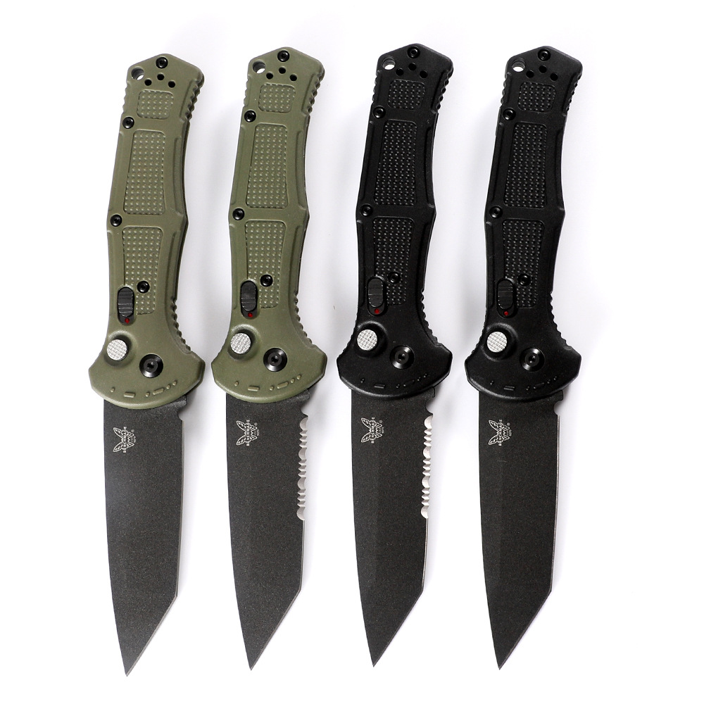 Benchmade 9070/9070BK Claymore AUTO Folding Knife D2 Blade Nylon Fiber Handle Outdoor Camp Hunt self-defense Tactical 9071 9071BK 9070BK-1 9071BK-1 9070DLC Tools
Benchmade 9070/9070BK Claymore AUTO Folding Knife D2 Blade Nylon Fiber Handle Outdoor Camp Hunt self-defense Tactical 9071 9071BK 9070BK-1 9071BK-1 9070DLC Tools