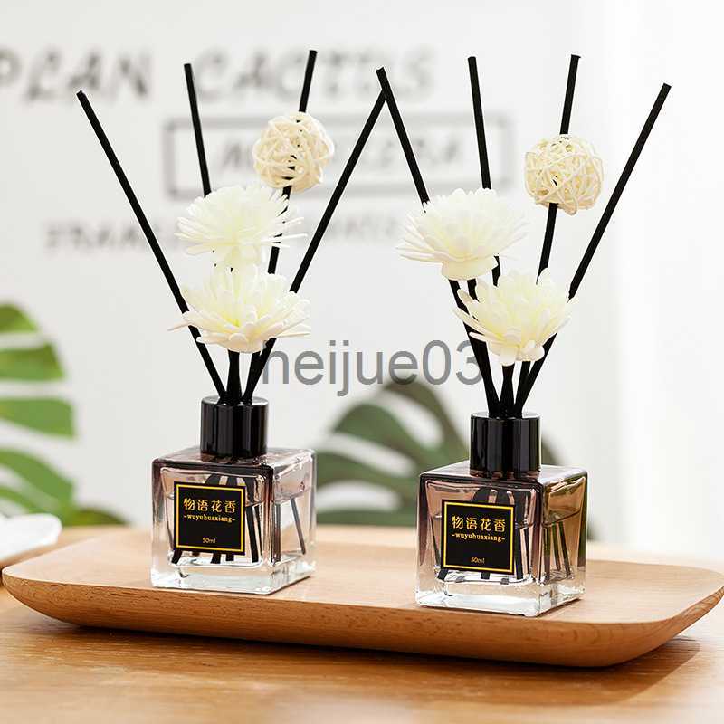 Dildos/Dongs Incense 3PCS 50ml Small Square Bottle Reed diffuser Sets Bedroom Air Freshener Aroma Essential Oil for Gift z241210