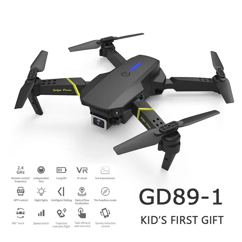 E88 Pro Mini Drone Profesional With Wide Angle HD 4K Dual Cameras Avoiding Obstacles Height Hold Wifi RC Foldable Quadcopter FPV Drones Real