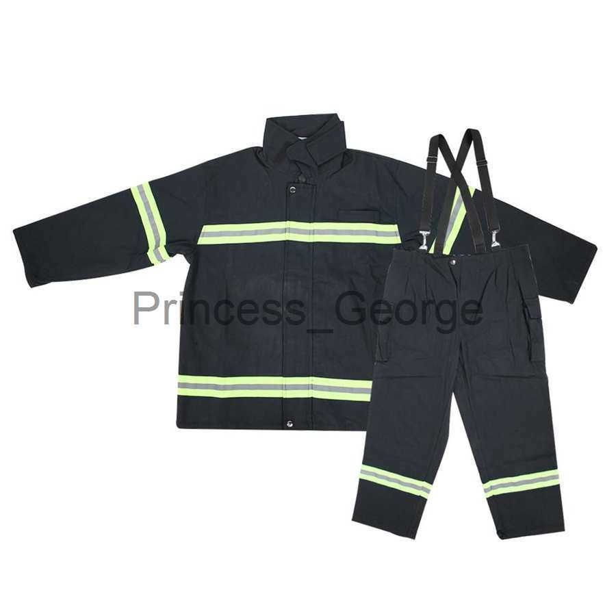 Others Apparel Fire Equipment Flame Retardant Fireproof Heatproof Firemen Protective Clothing Reflective Coat Trousers Fire Resistant Clothes x0711