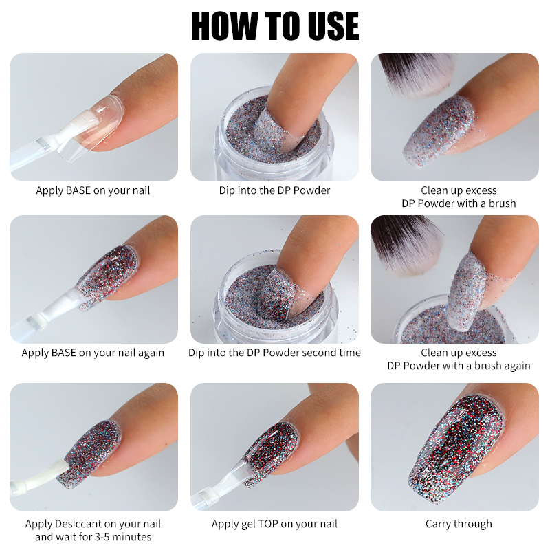 Acrylic Powders Liquids Limegirl Dipping Nail Powder Set No Need Lamp Cure Nail Color iridescent Glitter Natural Dry Dip Nail Decoration Kit French Na
