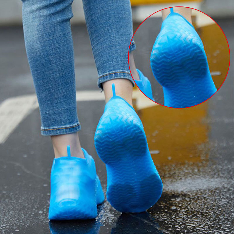 Shoe Parts Accessories 1Pair Reusable Waterproof Rain Shoes Covers Silicone Outdoor Boot Overshoes Walking Cover 230711