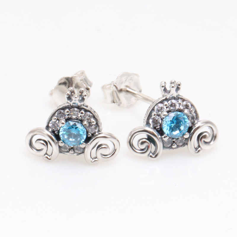 Women's Plated Pumpkin Stud Earrings with Sparkling Crystal Accents - Ideal Gift for Valentine's Day & Christmas