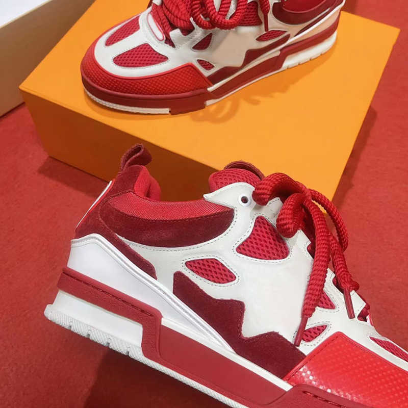 Designer Shoes Sneakers Men Trainer Casual Shoes Running Shoes Outdoor Shoes High Quality Women Platform Shoes Calfskin Leather Double Laces NO449