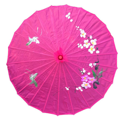 100pcslot handpainted flower design 12colors Chinese art umbrella bamboo frame silk parasol for bride bridemaide