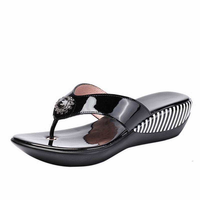 Slippers GKTINOO Summer Platform Flip Flops Fashion Beach Shoes Woman Anti-slip Genuine Leather Sandals Women Slippers Shoe 230710