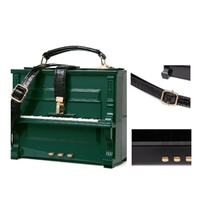 Evening Bags Women Vintage Acrylic Piano Shaped Clutch Box Shoulder Bag Elegant Evening Crossbody Handbag Top Handle Purse 230710
