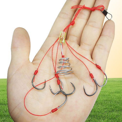 Fishing Carp Hooks Powerful Explosion Stainless Steel Heavy Duty Nylon Deepwater Carp Fishing Hook Powerful Bait Trap Hook System