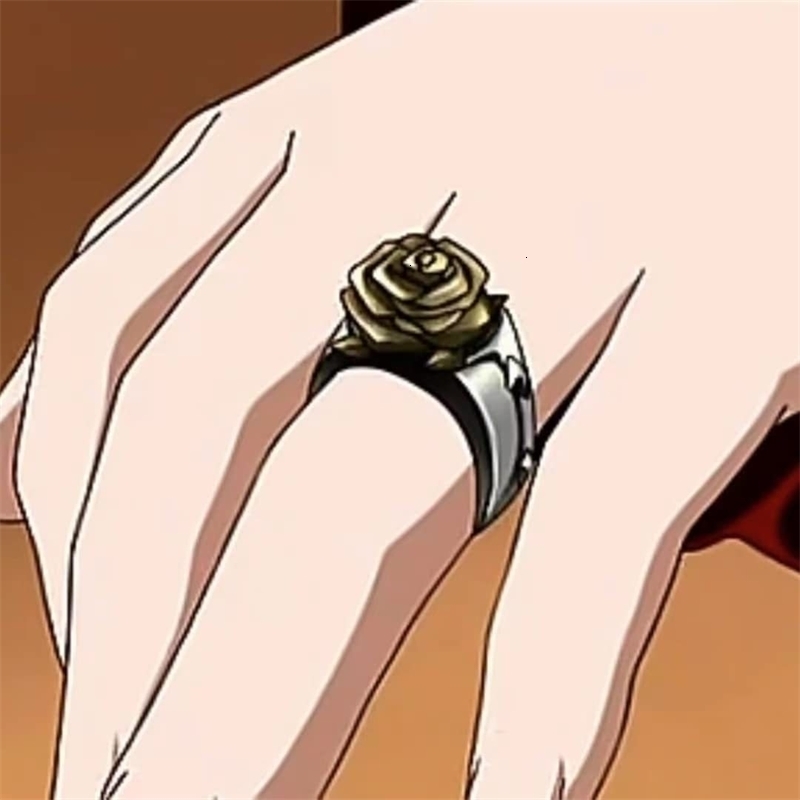 Wedding Rings Rozen Maiden Lampe Shinku Cosplay Retro 3D Rose Finger Ring Reiner Rubin Costumes Props Jewerly Anime Merch 230710