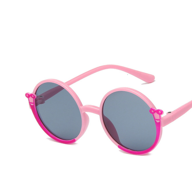 Sunglasses Wholesale Cartoon Snail Sunglasses Children Round Eyewear Boys/Girls Fashion Glasses Kids Mirror Gafas De Sol Mujer UV400 230710