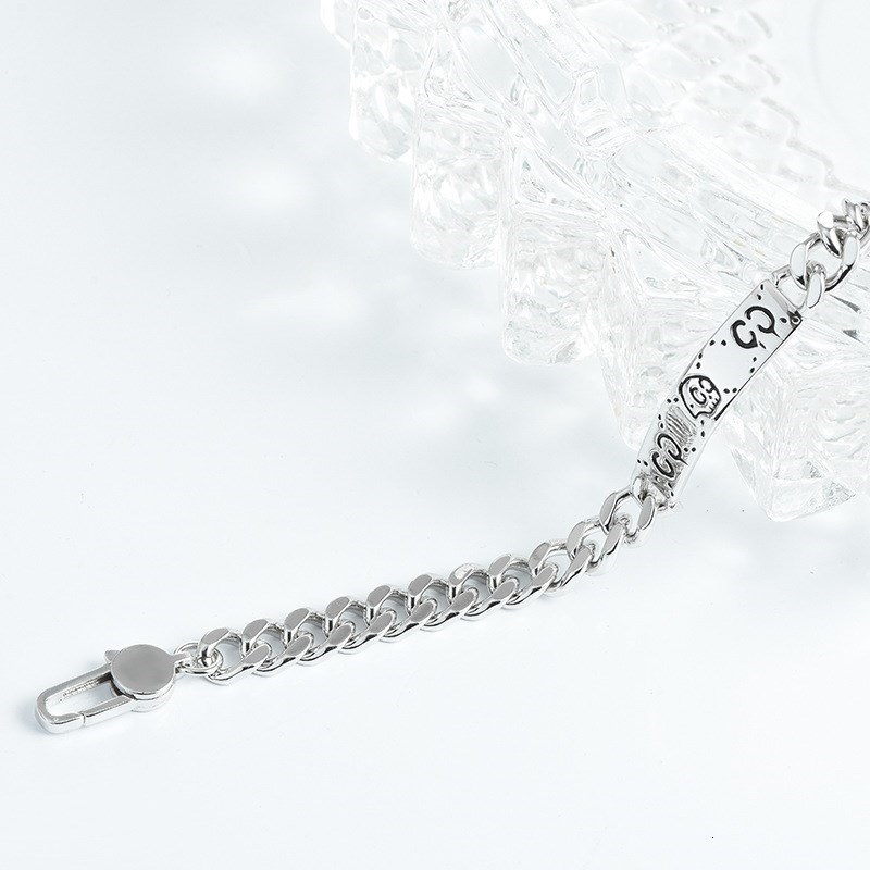 Chain Stainless Steel Bracelet Hip Hop Fashion Skull C Letter Punk Style Men and Women Neutral Temperament Jewelry 230710bj