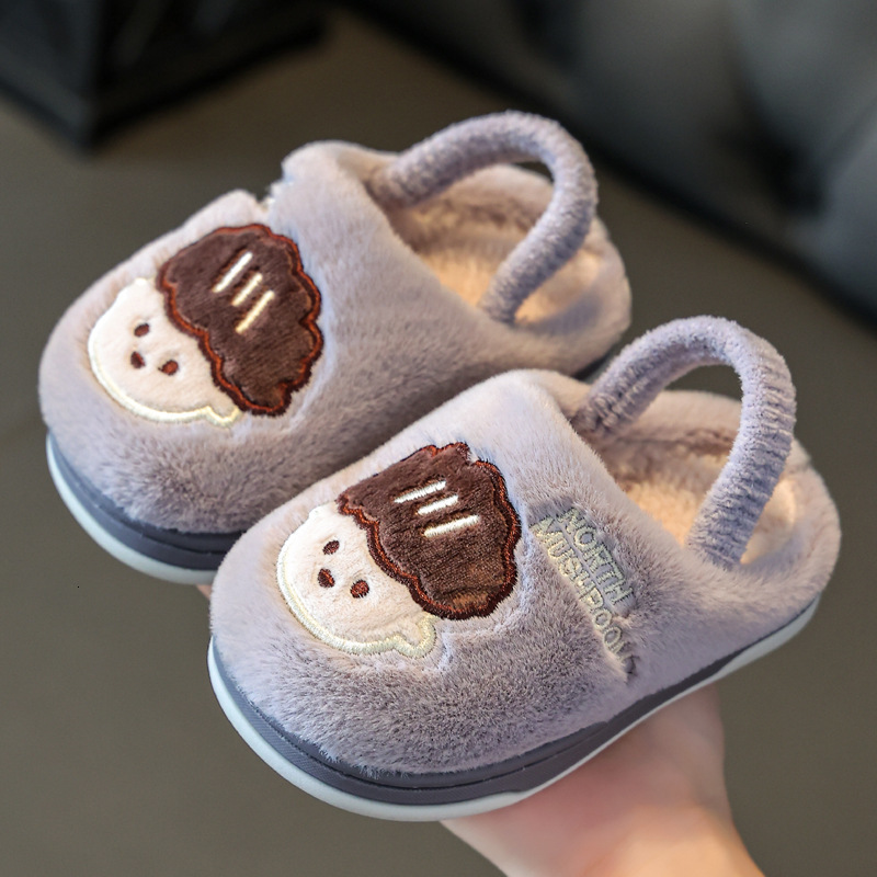 Slipper Children's Cotton Slippers Cute Princess Girls Indoor Home Anti-Skid Warmth Baby Cotton Slippers Kids Shoes 230710