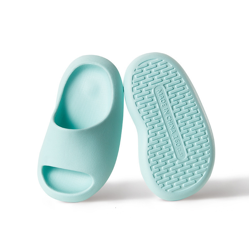 Slipper ZWF1753 Summer Children Slippers Solid Shoes Kids Toddler Baby Outdoor Eva Cartoon Print Cute Flat Children Beach Sandals 230710