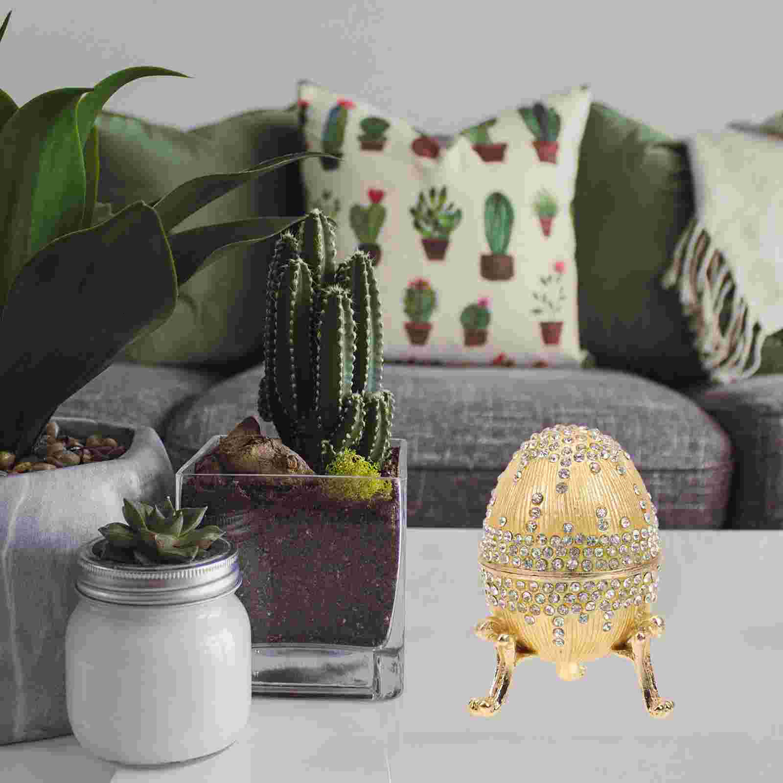 Jewelry Boxes Egg Box Trinket Container Enameled Organizer Vintage Ornament Easter Gift Enamel Collection Holder Shape Day 230710