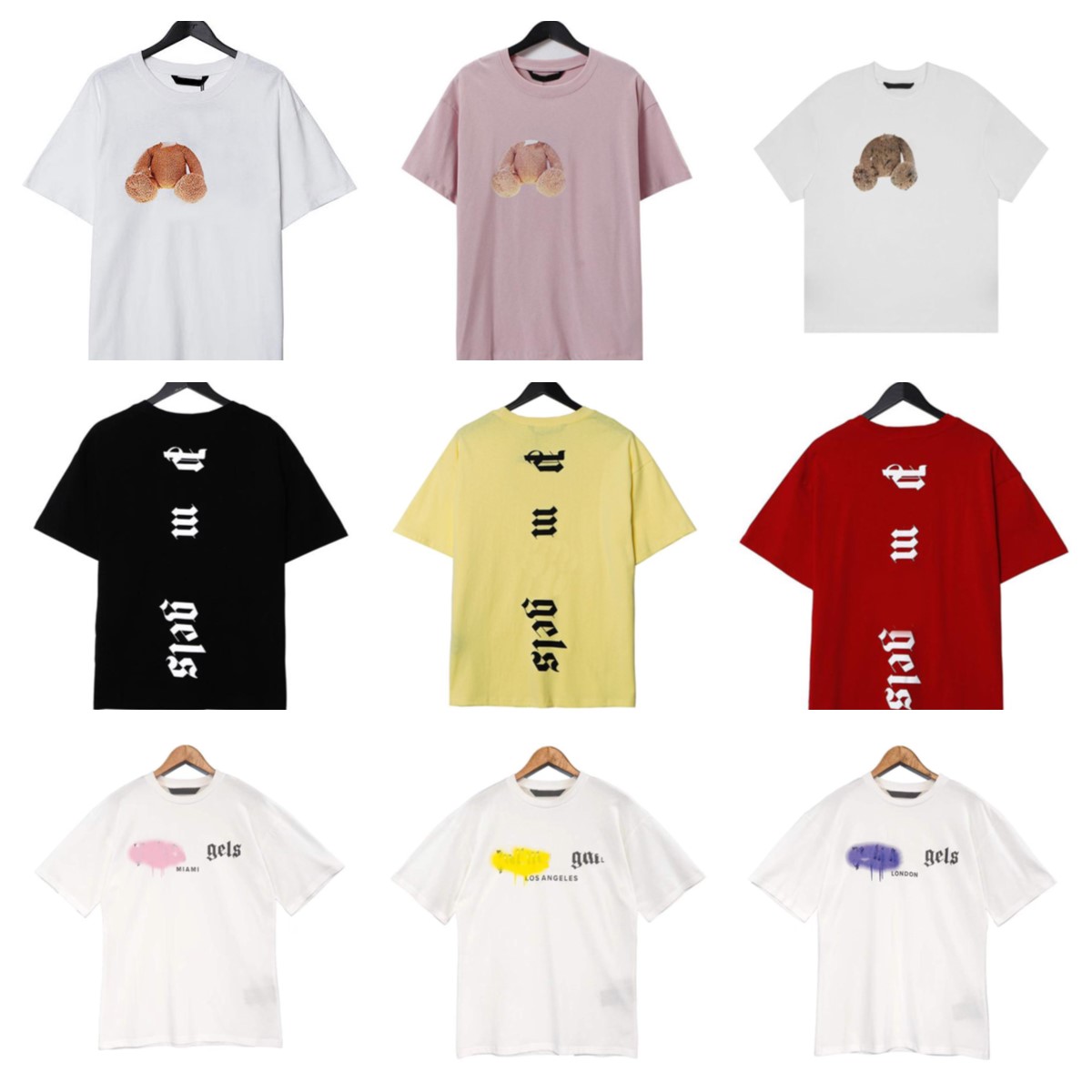 2023 Men and Women Fashion T-shirts Summer Designer Luxurys Trends Brand Palm Angels Citys Letter Printed Loose Tee Tops Casual Street Sprayed Cotton
2023 Men and Women Fashion T-shirts Summer Designer Luxurys Trends Brand Palm Angels Citys Letter Printed Loose Tee Tops Casual Street Sprayed Cotton