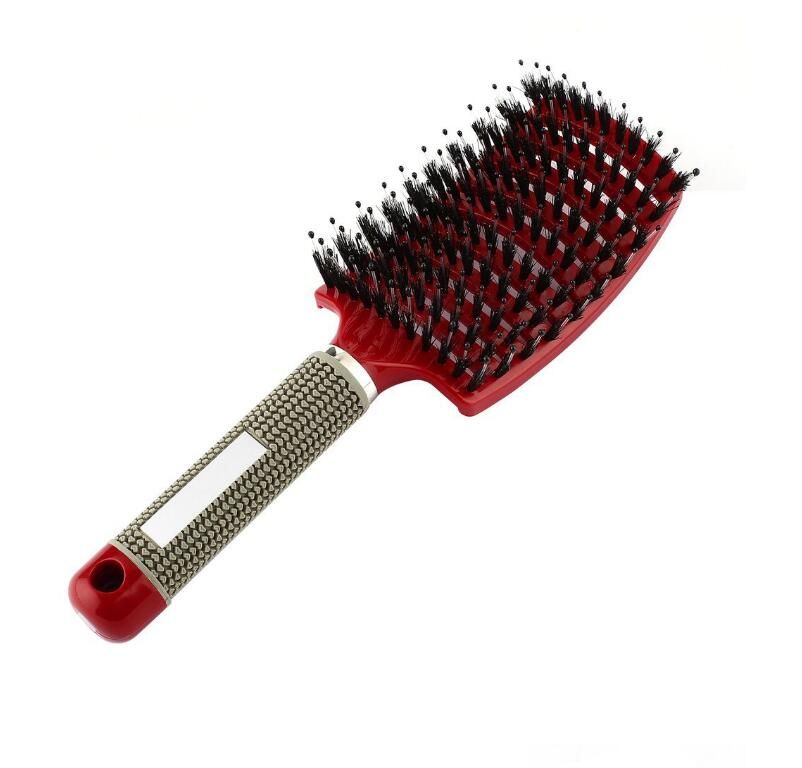 Professional Anti-static Hair Brush Curved Row Hair Comb Hairstyle Scalp Massager Hairbrush Barber Hairdressing Styling Tools