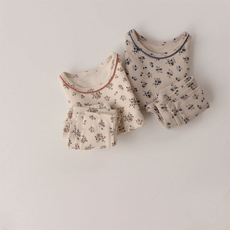 Pajamas Spring Autumn Kids Girl Pajamas Sets Long Sleeve Suit Pants 2pcs Casual Floral Girl Clothes Set Chidren Cotton Home Clothing 230710