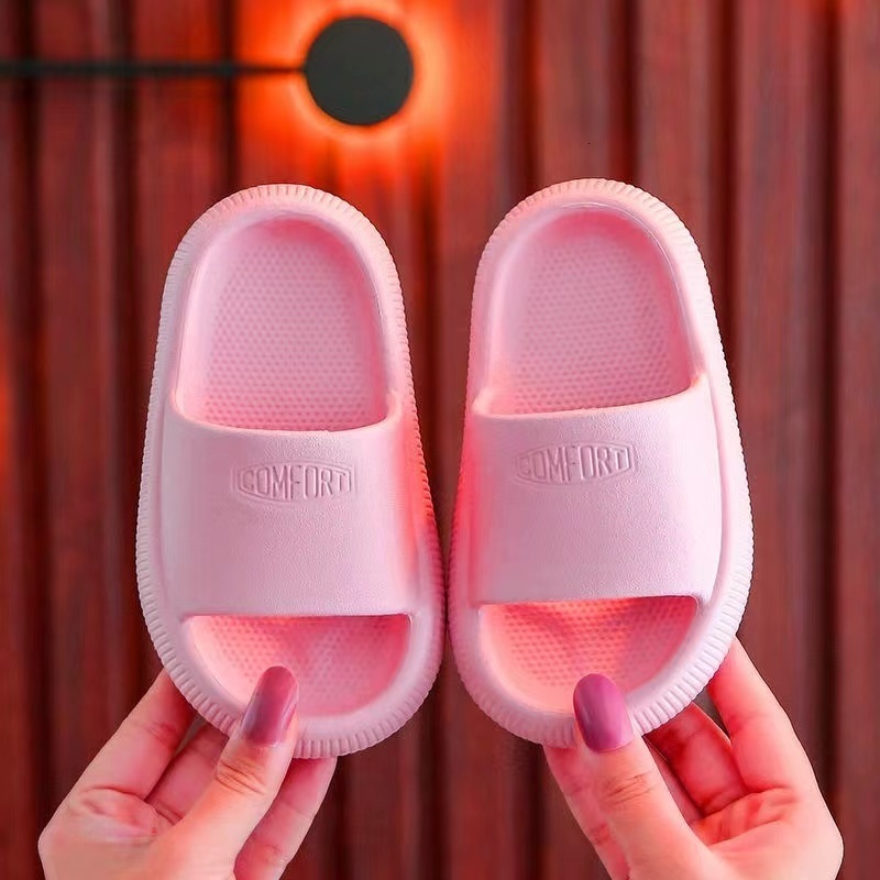 Slipper Children's Solid Color Slippers Soft Breathable Non-Slip Cute Toddler Slippers Home Bathroom Beach Kids Slippers for boys girls 230710