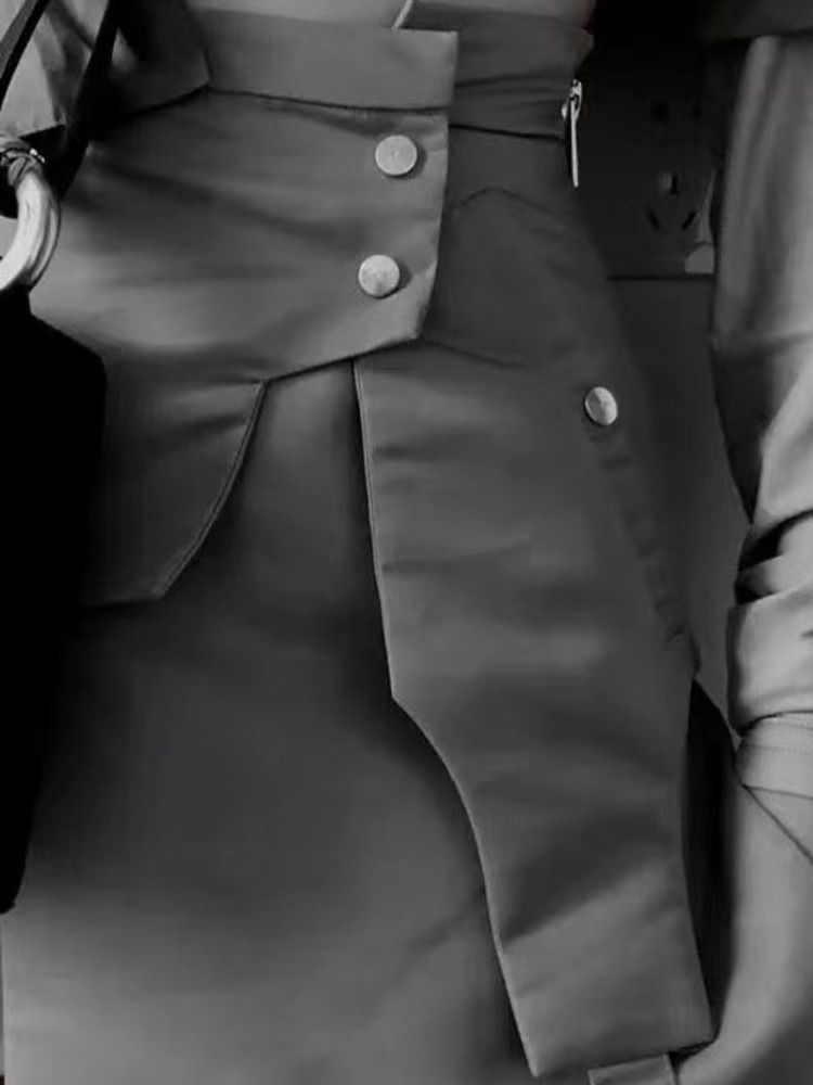 Skirts DEAT Fashion Women Skirt High Waist Deconstruct Multi-layer Irregular Stitching Asymmetric Mini Skirts Spring 17A4000H 230710