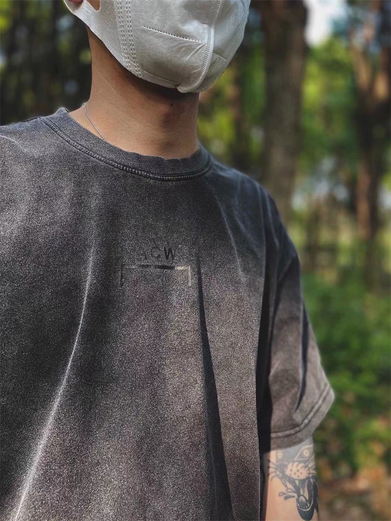 Men's T-Shirts ss Vintage A COLD WALL T Shirts Men Women Oversized Washed ACW Tee Top gym 230710