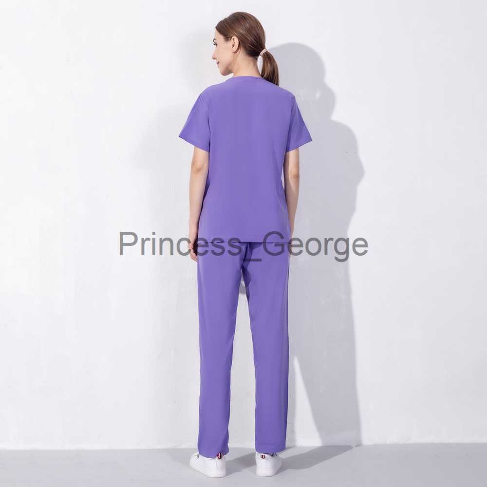 Others Apparel Elasticity Pet Clinic Nurse workwear High Quality Solid Color Nursing Scrubs Women Uniforms hospital Doctor Work Clothing suits x0711