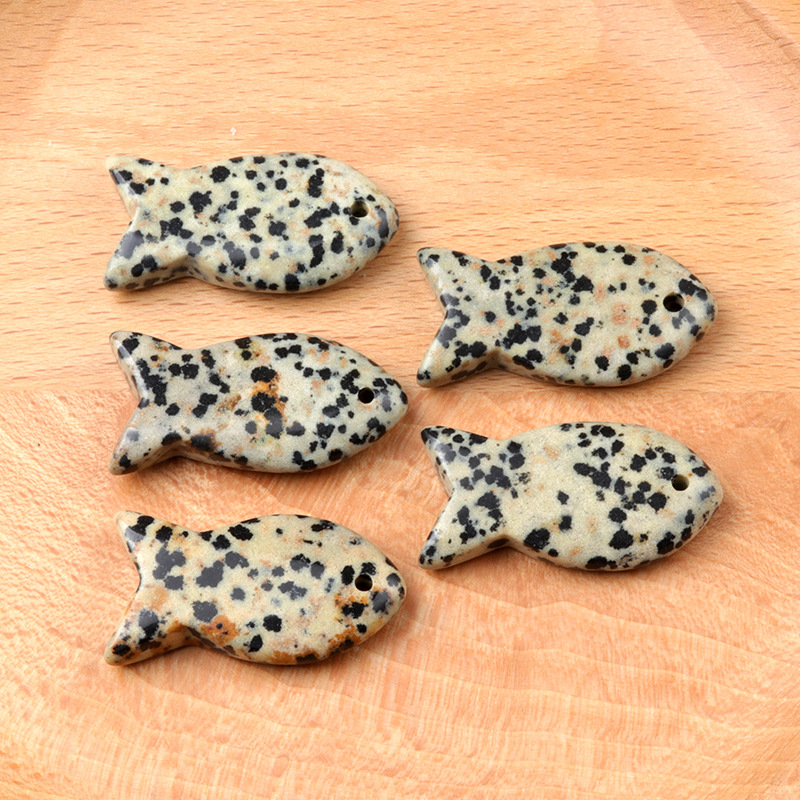 Natural Stone Fish Shape Pendant Amethyst Pink Crystal Charms DIY Necklace Energy Stone Healing Meditation Yoga Gift