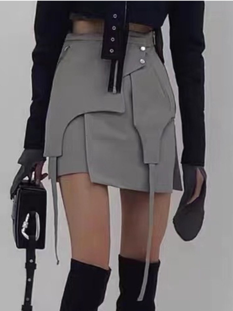 Skirts DEAT Fashion Women Skirt High Waist Deconstruct Multi-layer Irregular Stitching Asymmetric Mini Skirts Spring 17A4000H 230710